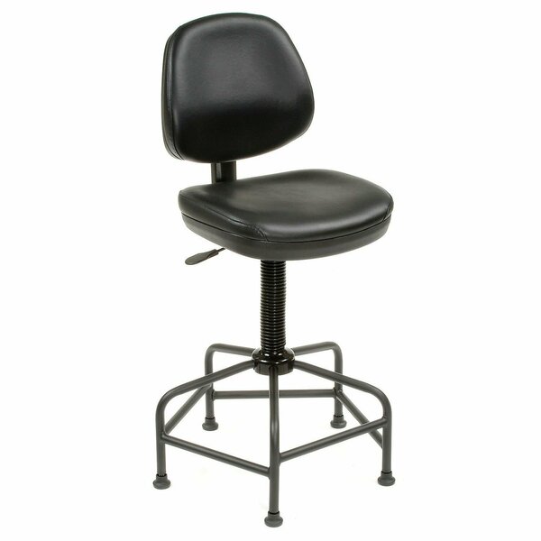Interion By Global Industrial Interion Antimicrobial Shop Stool, Black 516124-AM